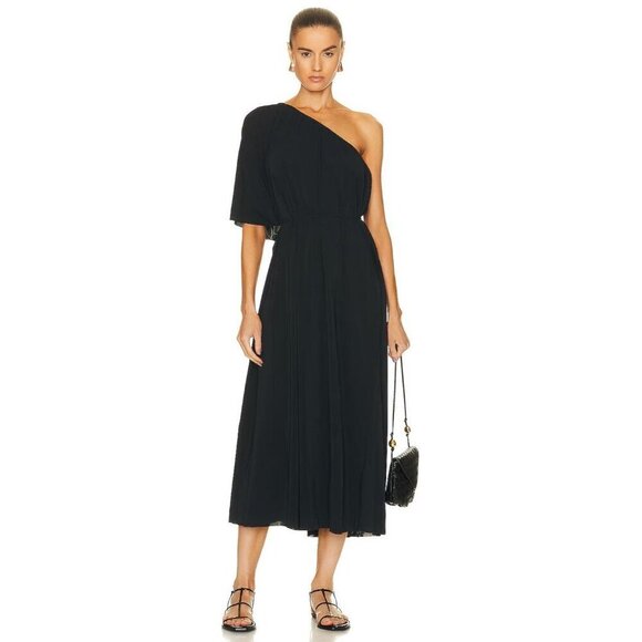 ERES Georgie One Shoulder Long Dress in Noir 3 New Womens Maxi Gown - Picture 1 of 15
